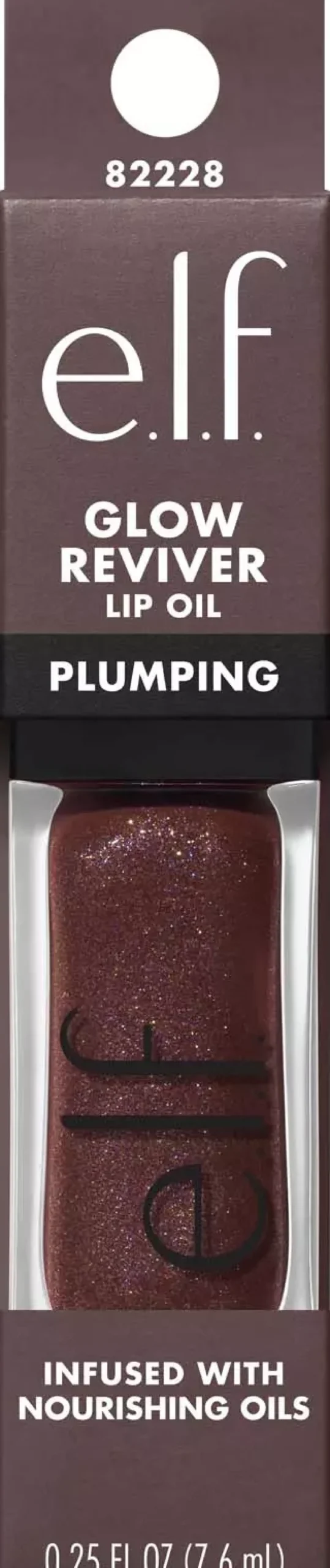 e.l.f. Glow Reviver Plumping Lip Oil Espresso Tonic