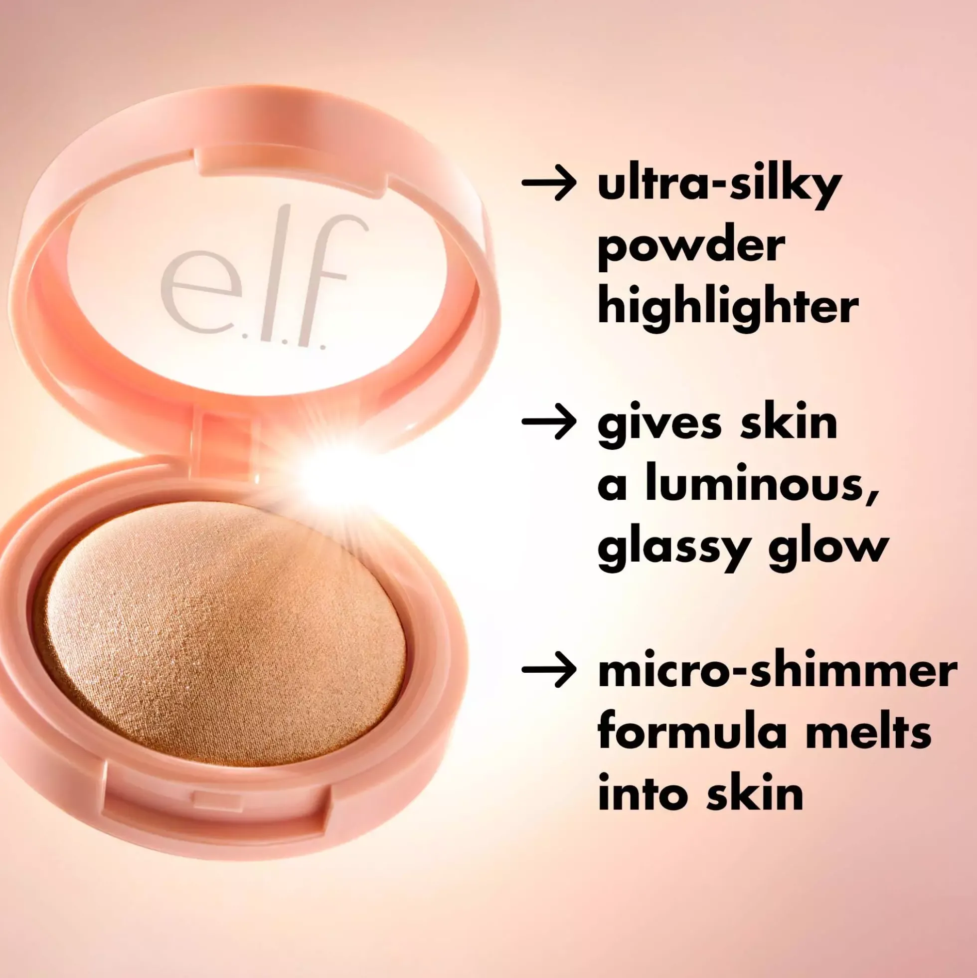 e.l.f. Glow Silky Powder Highlighter Flamingold