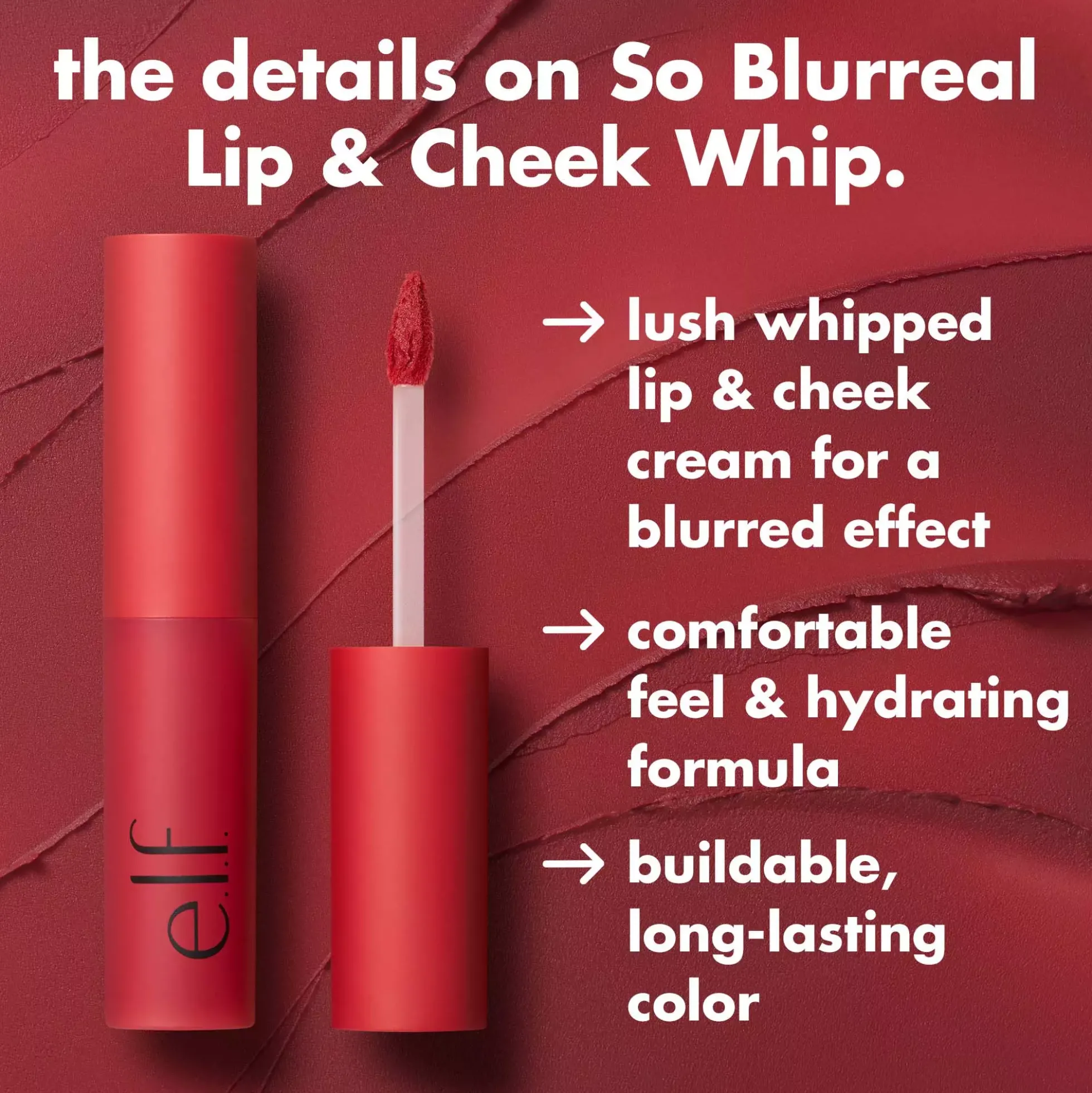 e.l.f. So Blurreal Lip & Cheek Whip Fudge Around