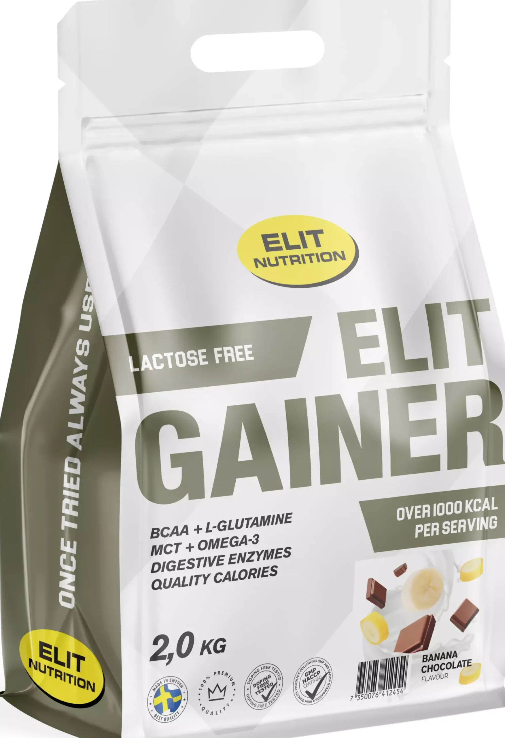 Elit Nutrition ELIT Gainer - lactose free Banana Chocolate 2000 g