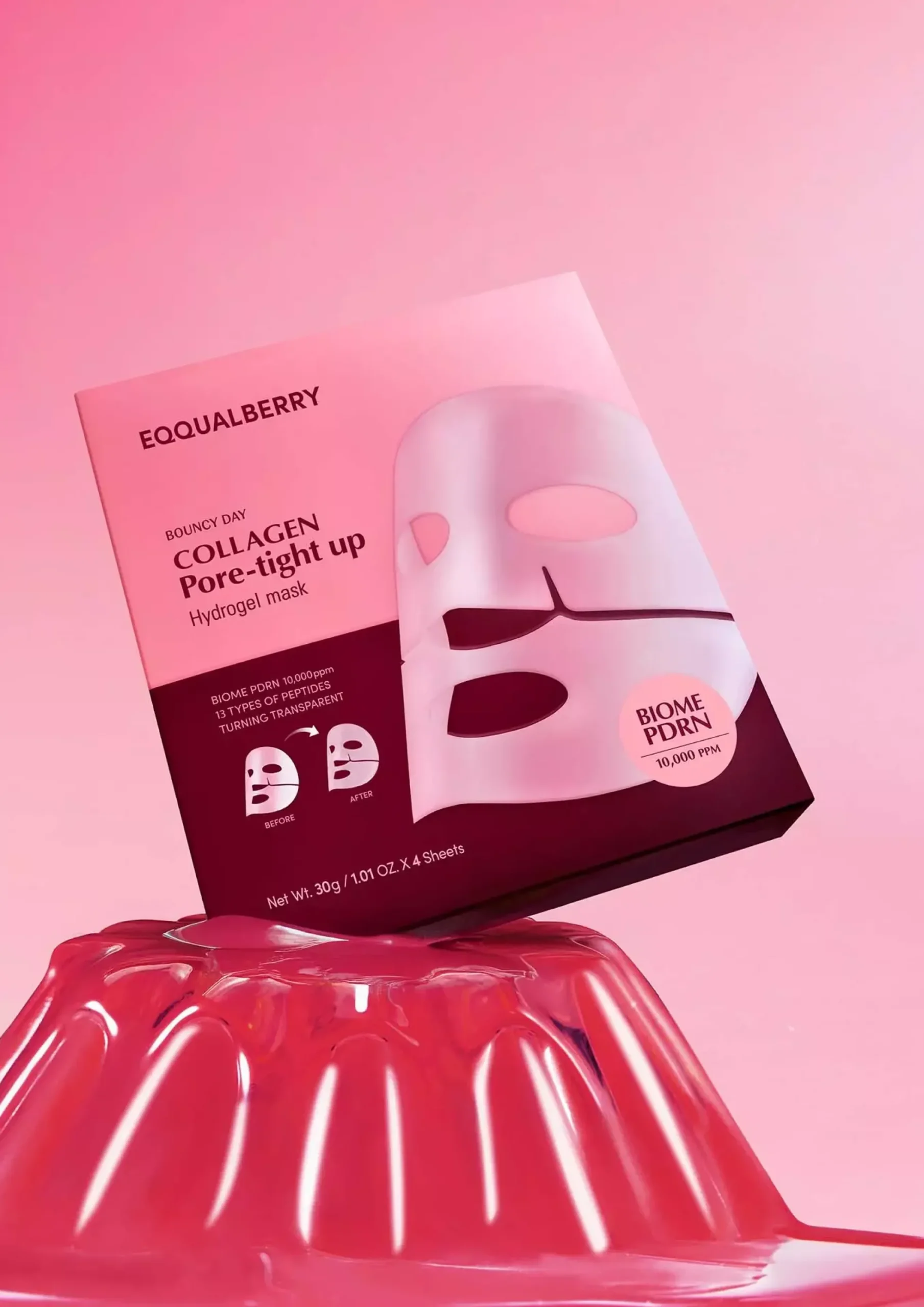 Eqqualberry Collagen Pore-Tight Up Hydrogel Mask 4 st