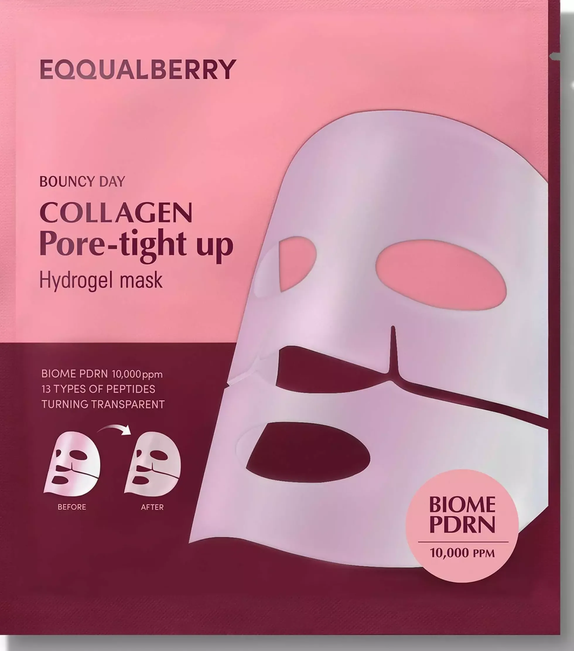 Eqqualberry Collagen Pore-Tight Up Hydrogel Mask 4 st
