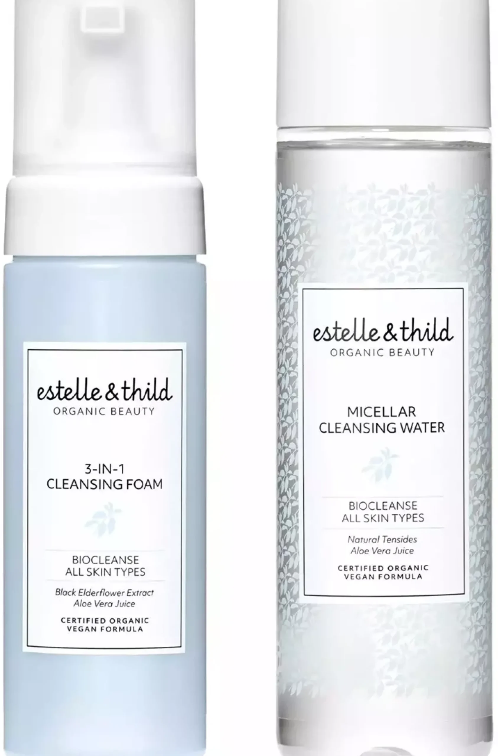 Estelle&Thild Organic BeautyBioCleanse 3in1 Foam Cleanser 150 ml & Micellar Cleansing Water 250 ml