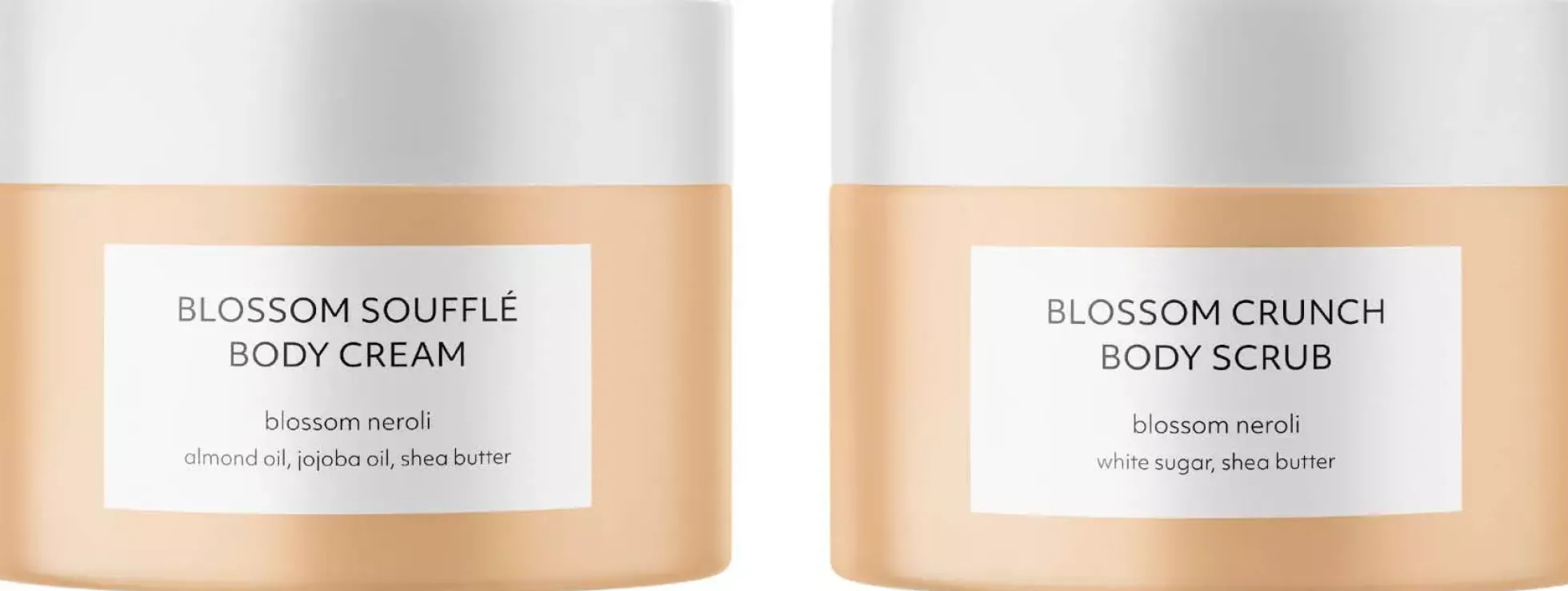 Estelle&Thild Organic BeautyBlossom Souffle Body Cream 200 ml & Crunch Body Scrub 200 ml