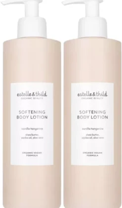 Estelle&Thild Organic BeautyVanilla Tangerine Softening Body Lotion 2 x 400 ml