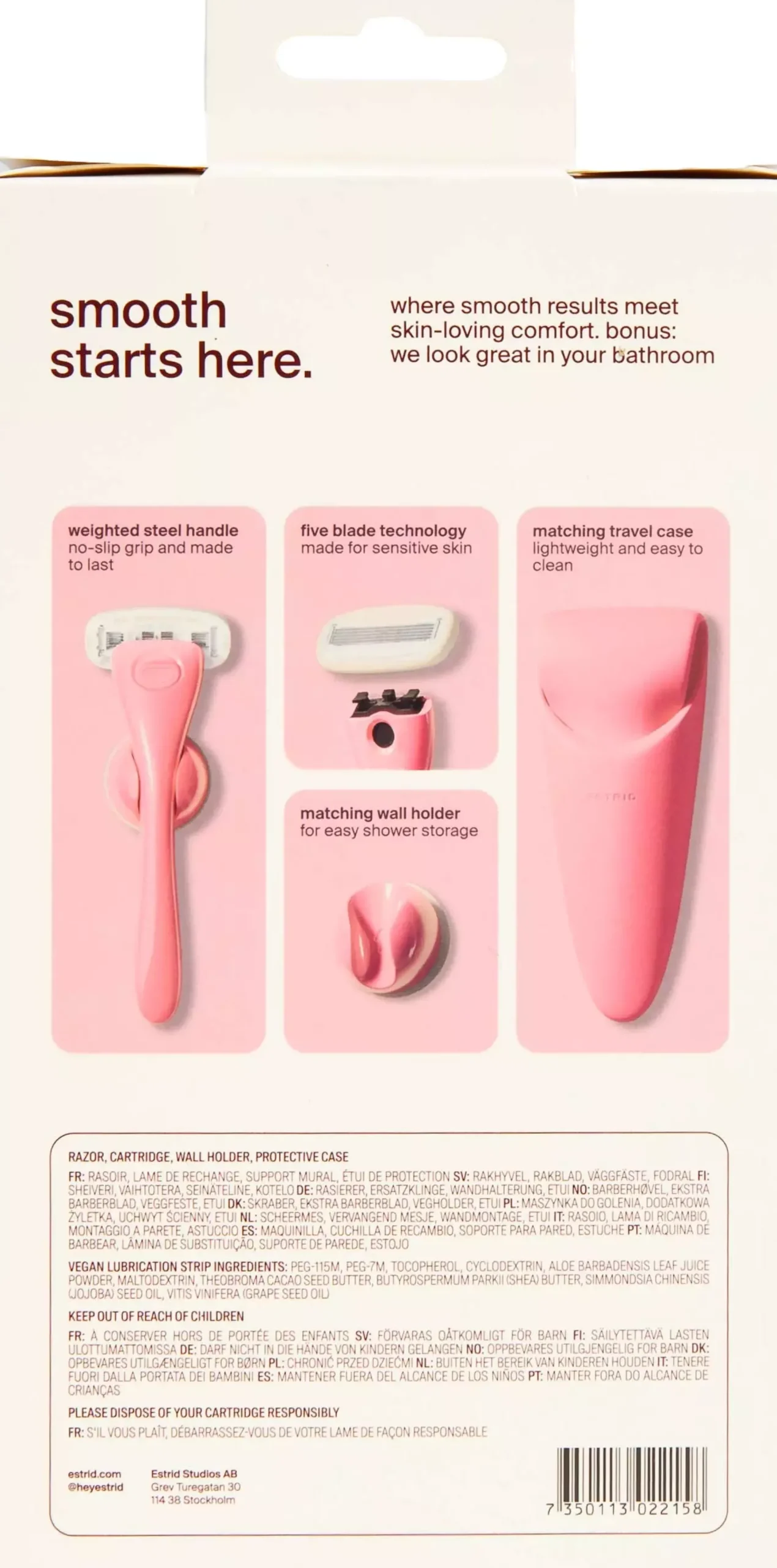 Estrid Razor & Case Set Ribbon