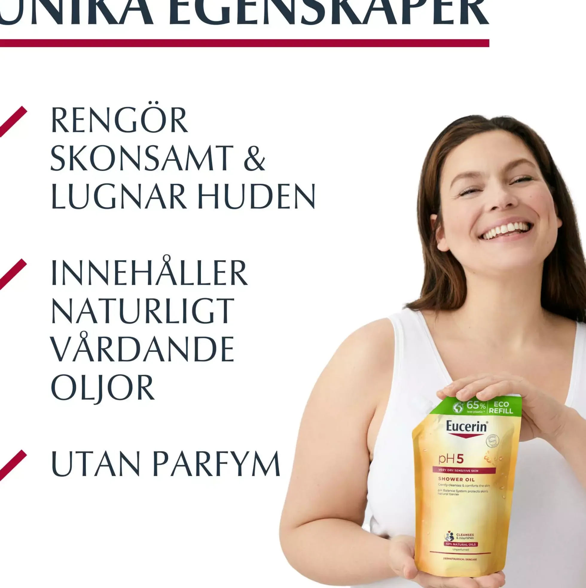 EucerinpH5 Shower Oil Oparfymerad Refill 400 ml