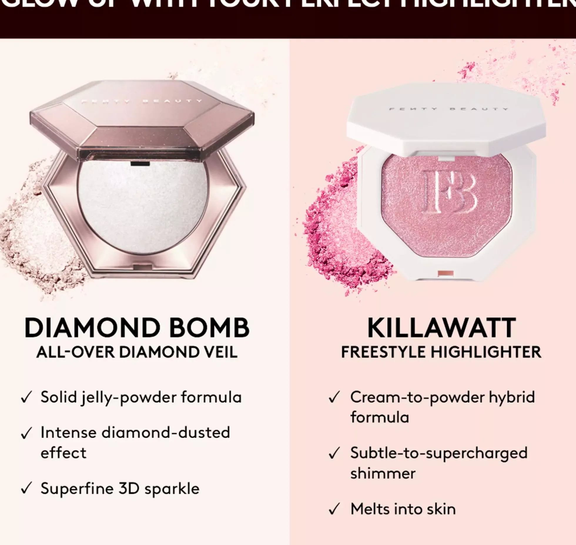 Fenty Beauty Killawatt Freestyle Highlighter Duo Ginger Binge/Moscow Mule