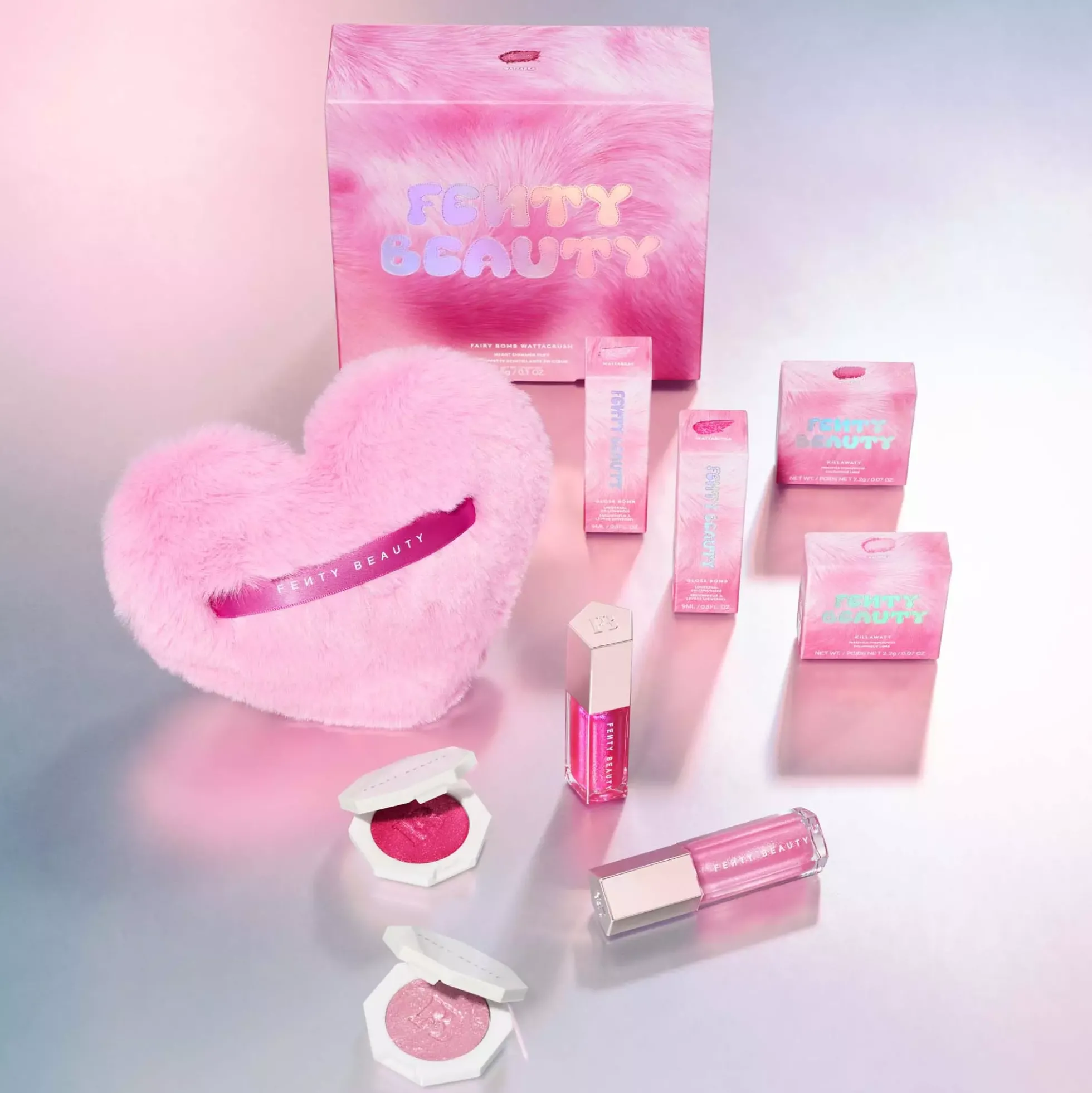 Fenty Beauty Limited Edition Fairy Bomb Wattacrush Heart-Shaped Shimmer Puff