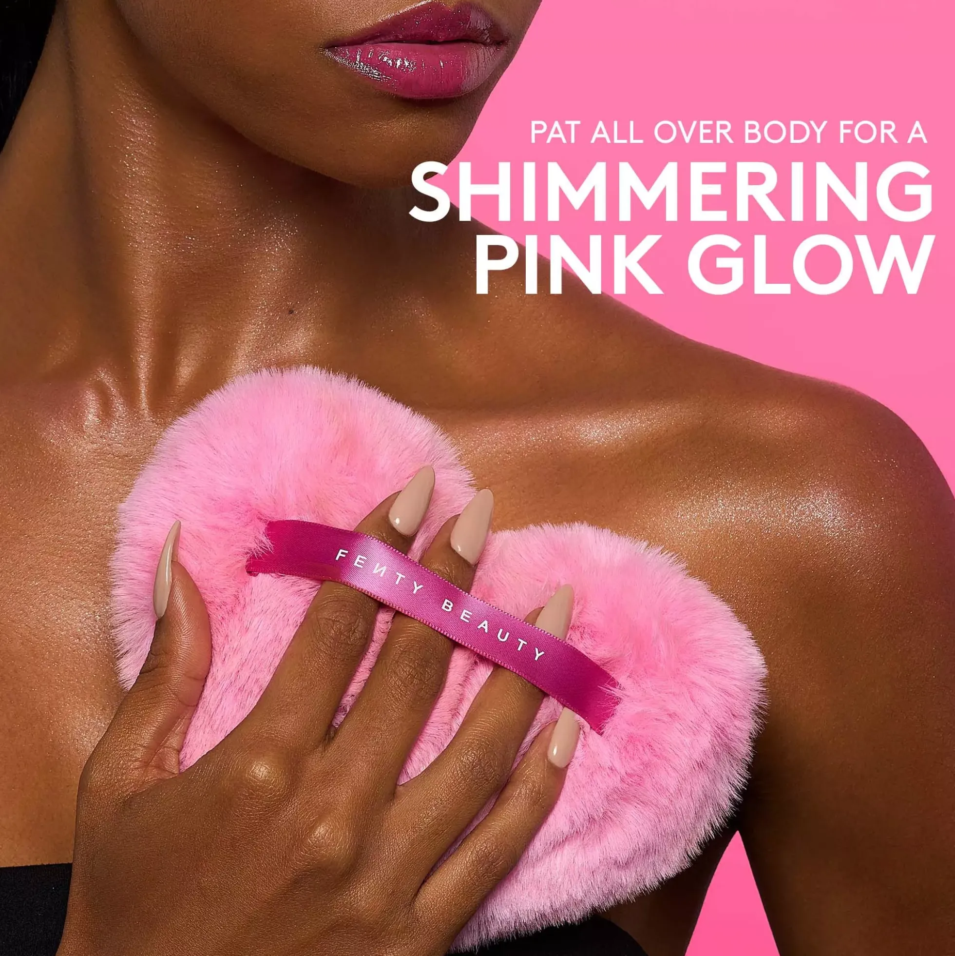 Fenty Beauty Limited Edition Fairy Bomb Wattacrush Heart-Shaped Shimmer Puff