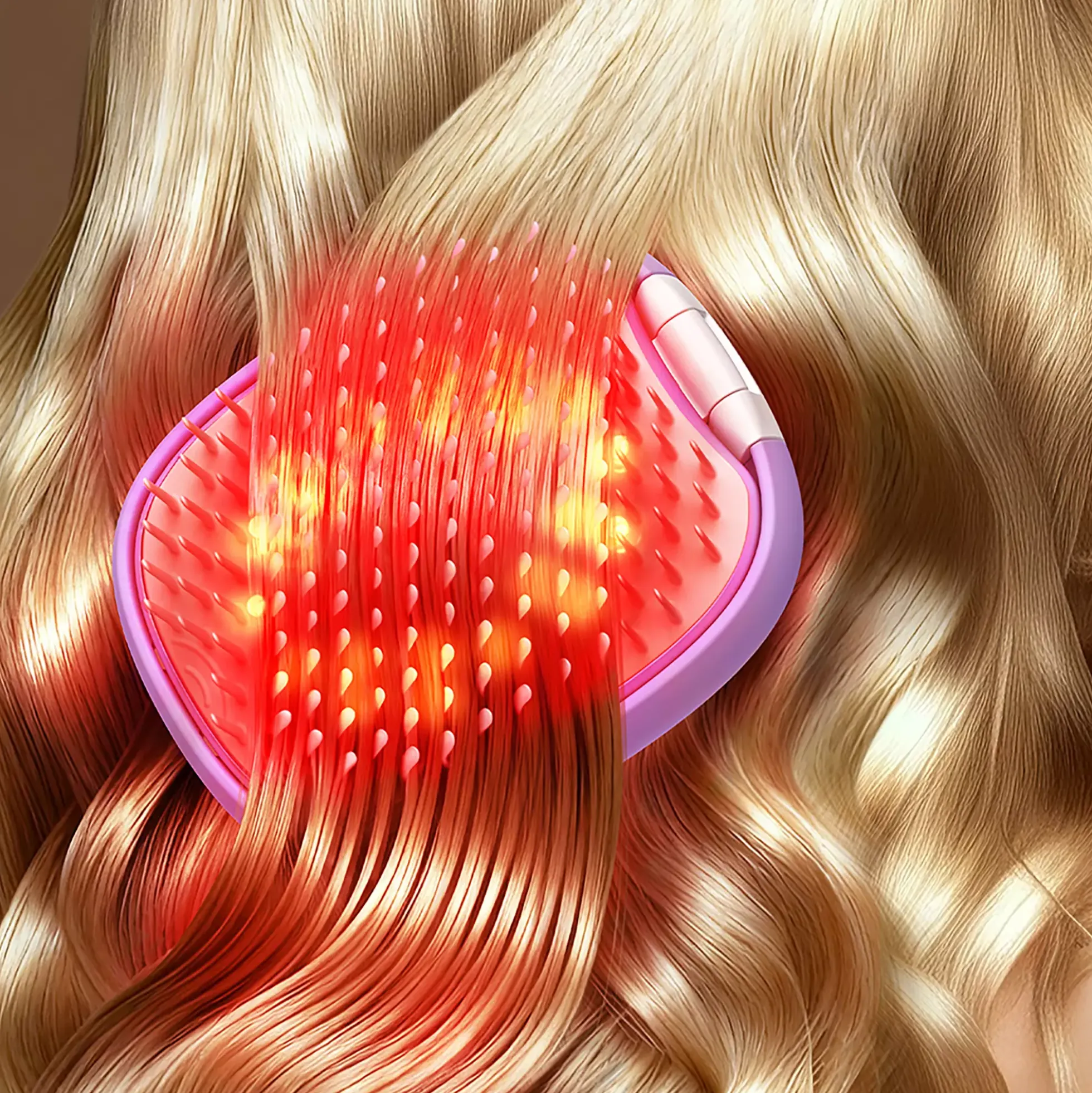 FOREOFLIP Plus LED Detangling Hairbrush Lavender