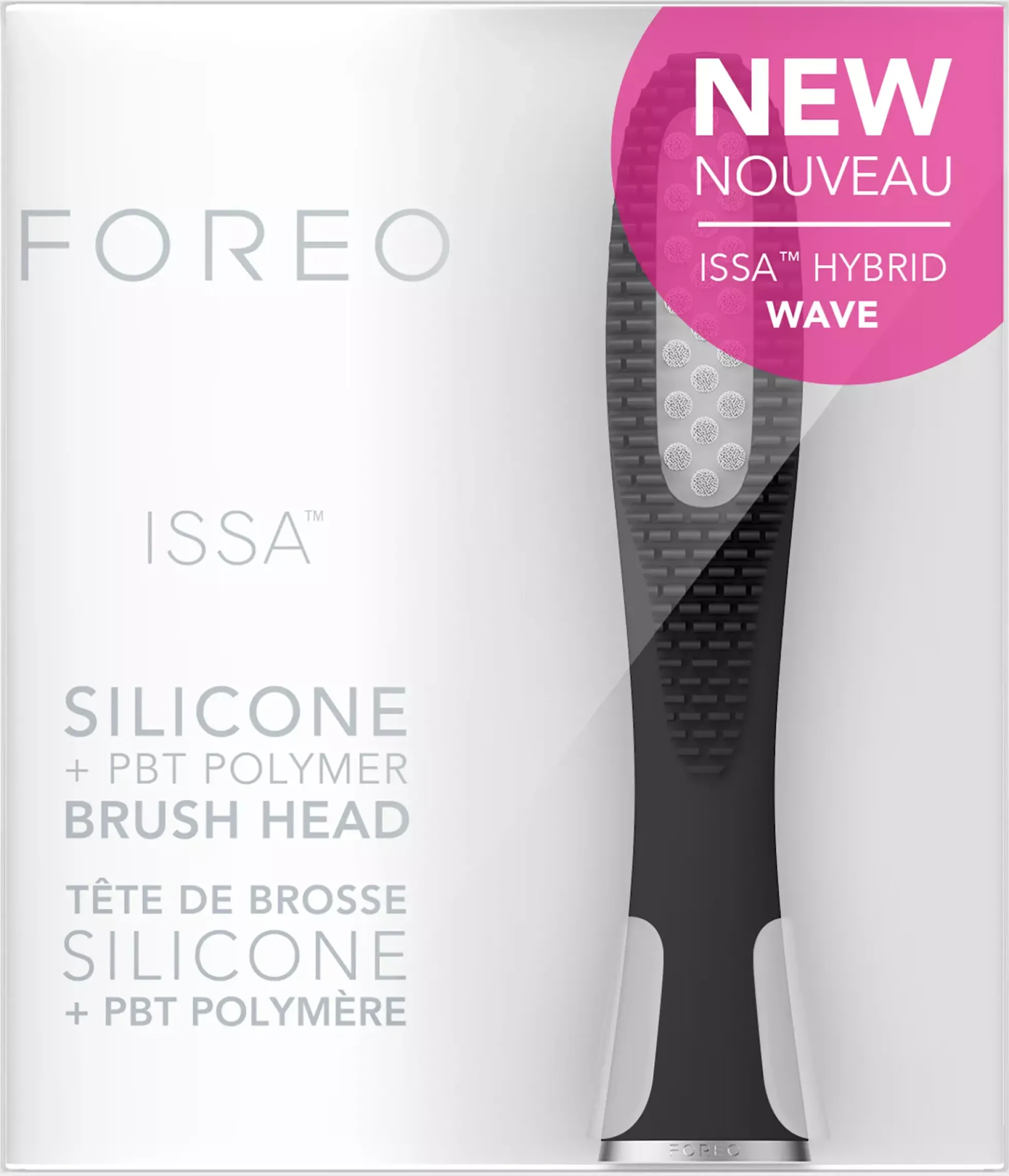 FOREOISSA Hybrid Wave Brush Head Black
