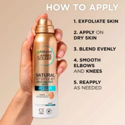 GarnierAmbre Solaire Natural Bronzer Self-Tan Mist Face for Normal Skin 75 ml