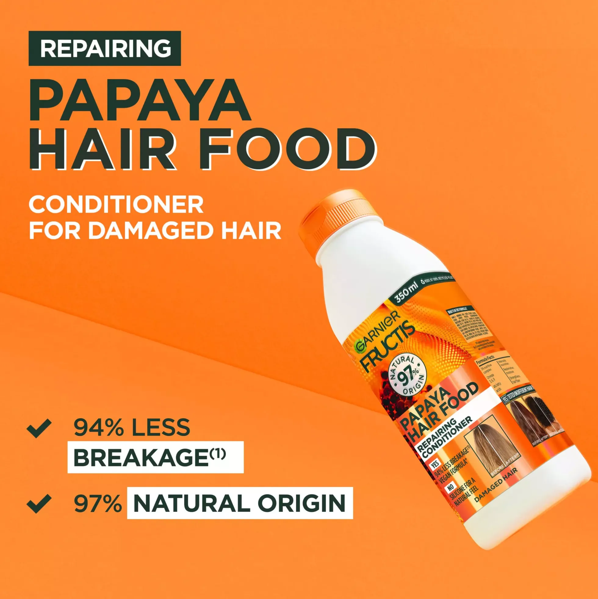 GarnierFructis Papaya Hair Food Repairing Conditioner 350 ml
