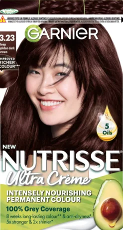 Garnier Nutrisse Ultra Créme Permanent Color 3.6 Darkest Auburn Brown