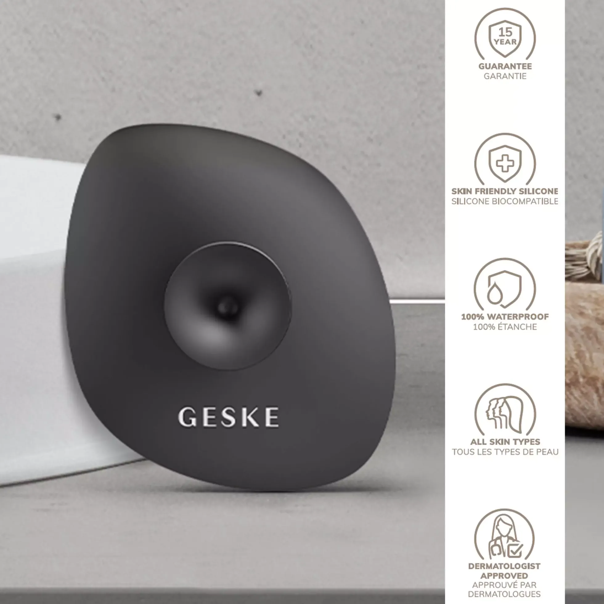 Geske4 in 1 Facial Brush Gray