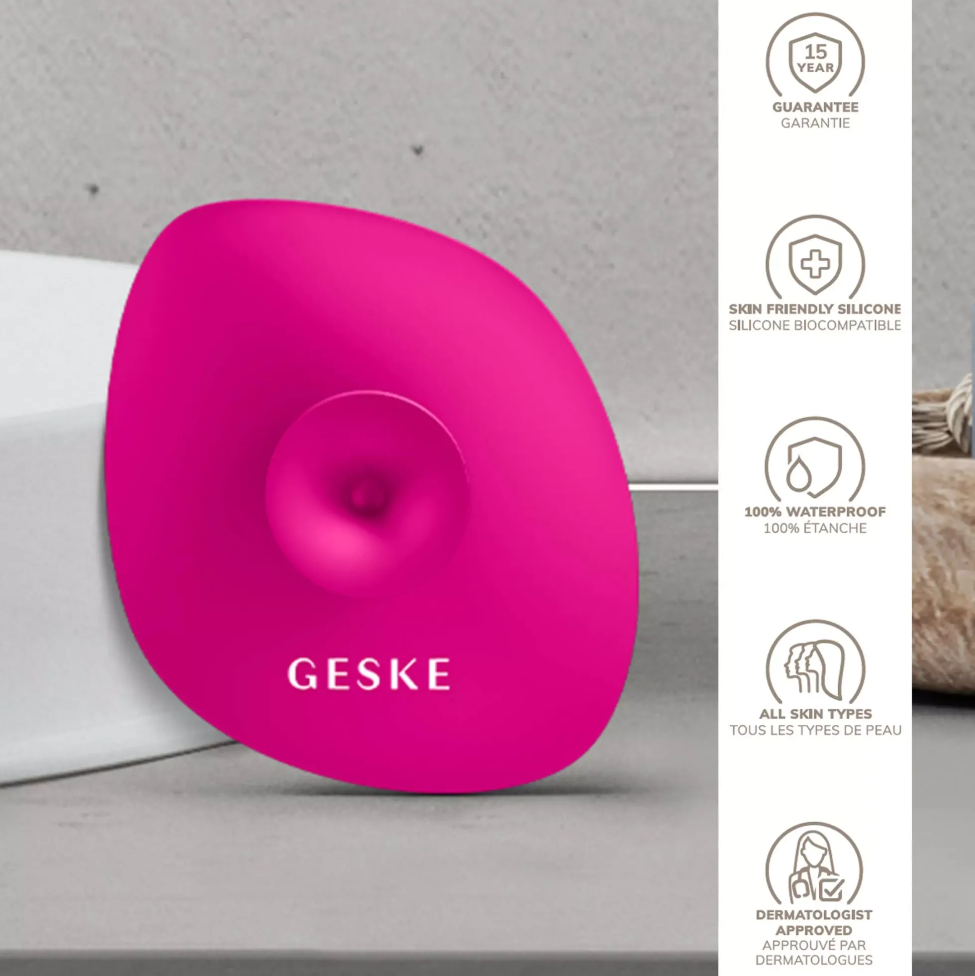 Geske4 in 1 Facial Brush Magneta