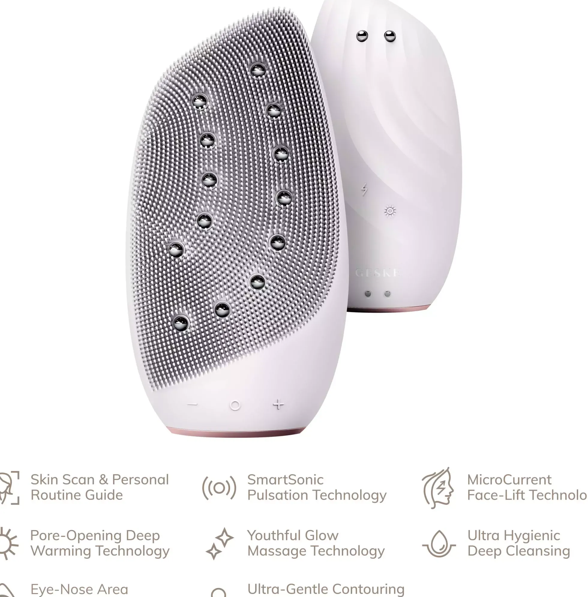Geske8 in 1 Sonic Thermo Facial Brush & Face-Lifter Starlight