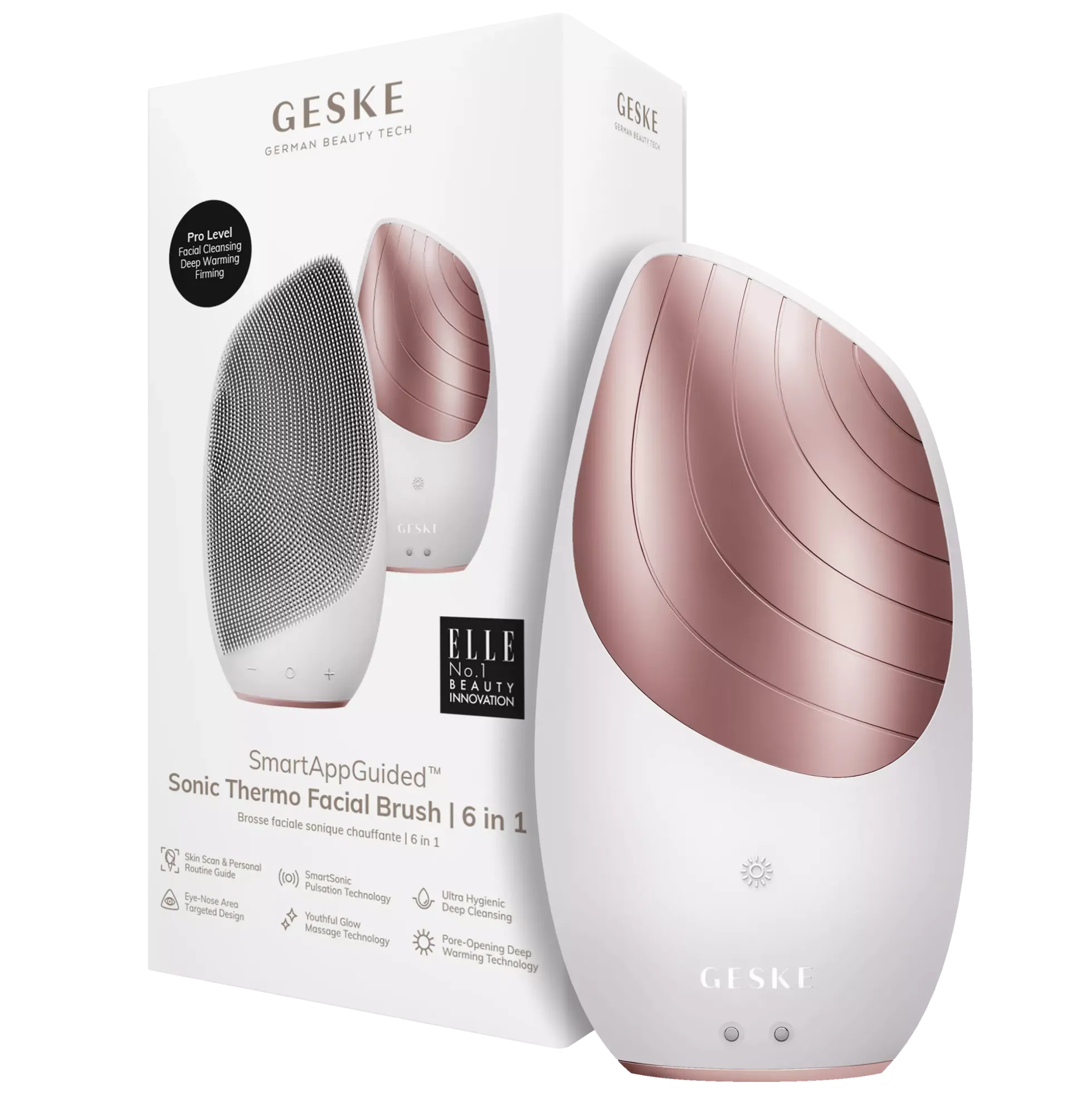 Geske6 in 1 Sonic Thermo Facial Brush Starlight