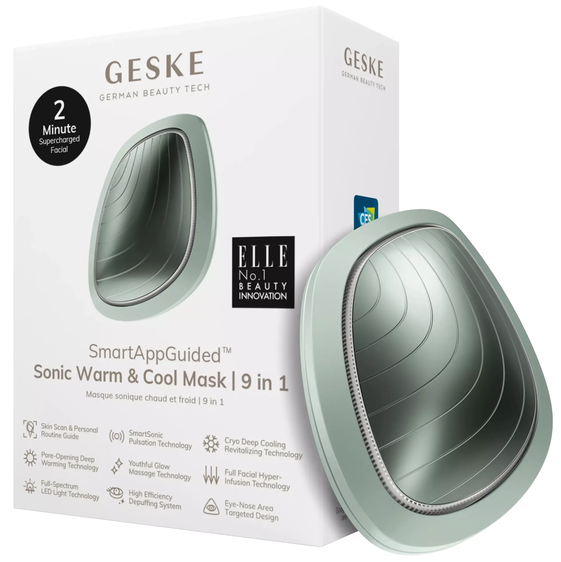 Geske9 in 1 Sonic Warm & Cool Mask Green