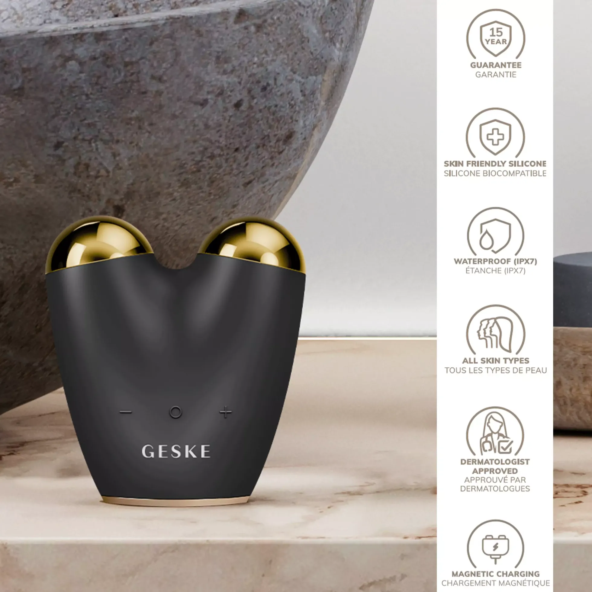 Geske MicroCurrent Face-Lifter | 6 in 1 Gray