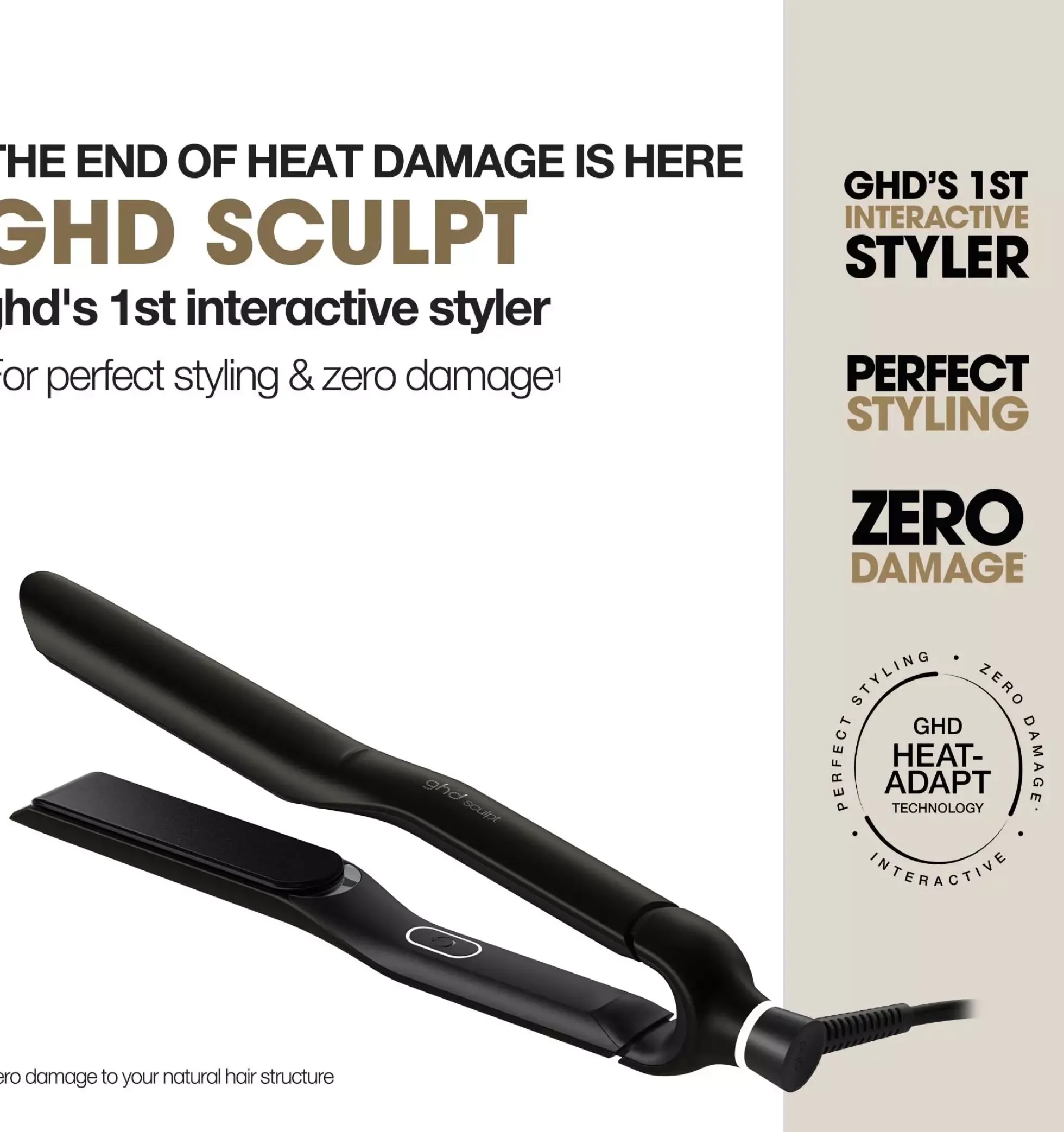 ghd Sculpt Interactive Hair Straightener Black