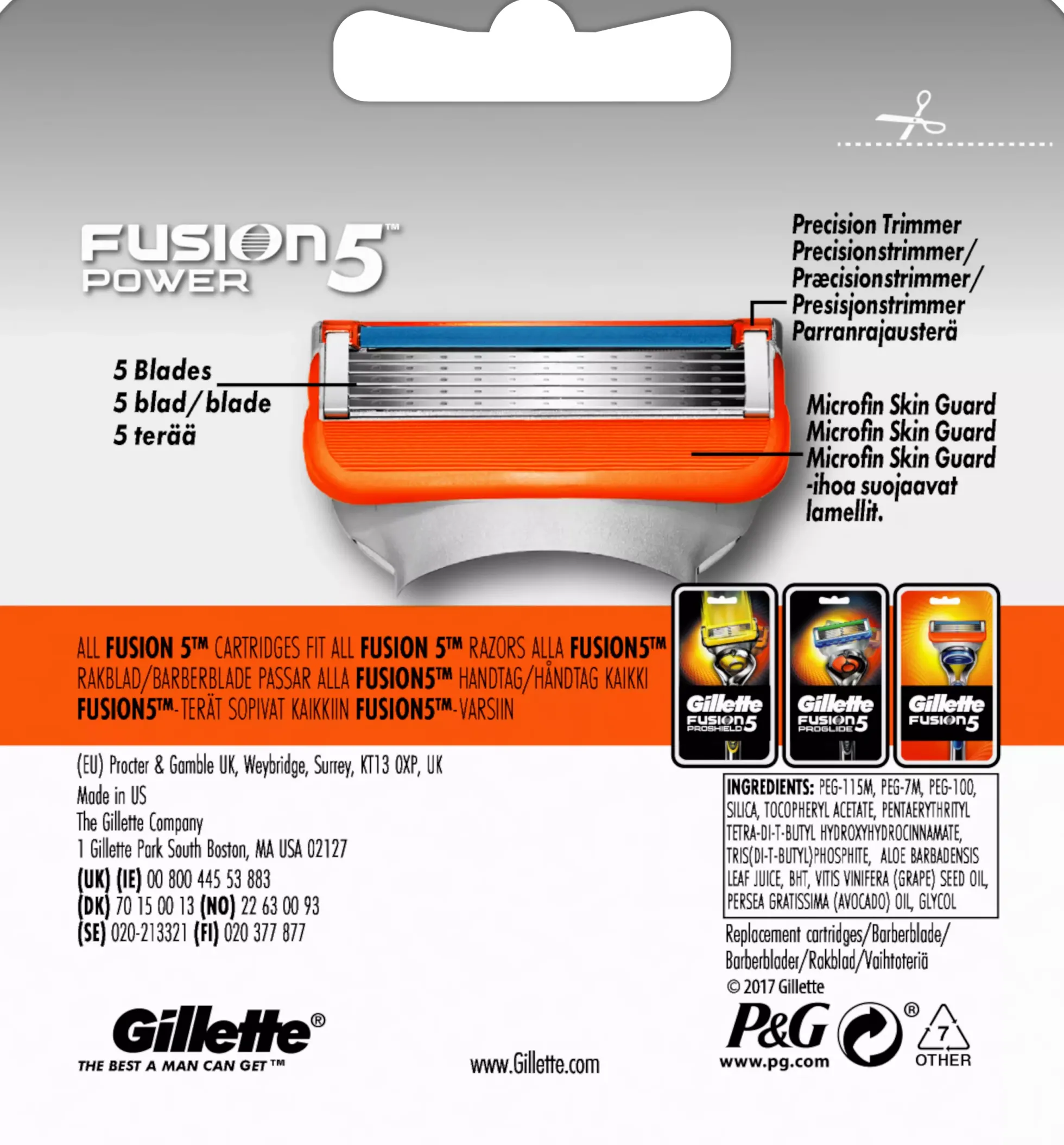 GilletteFusion5 Power Razor Blades 8-pack 8 st