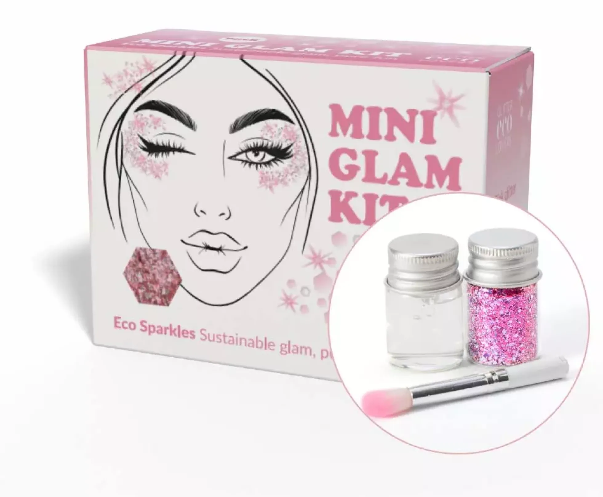 Glitter Eco Lovers Pink Mini Glam Kit