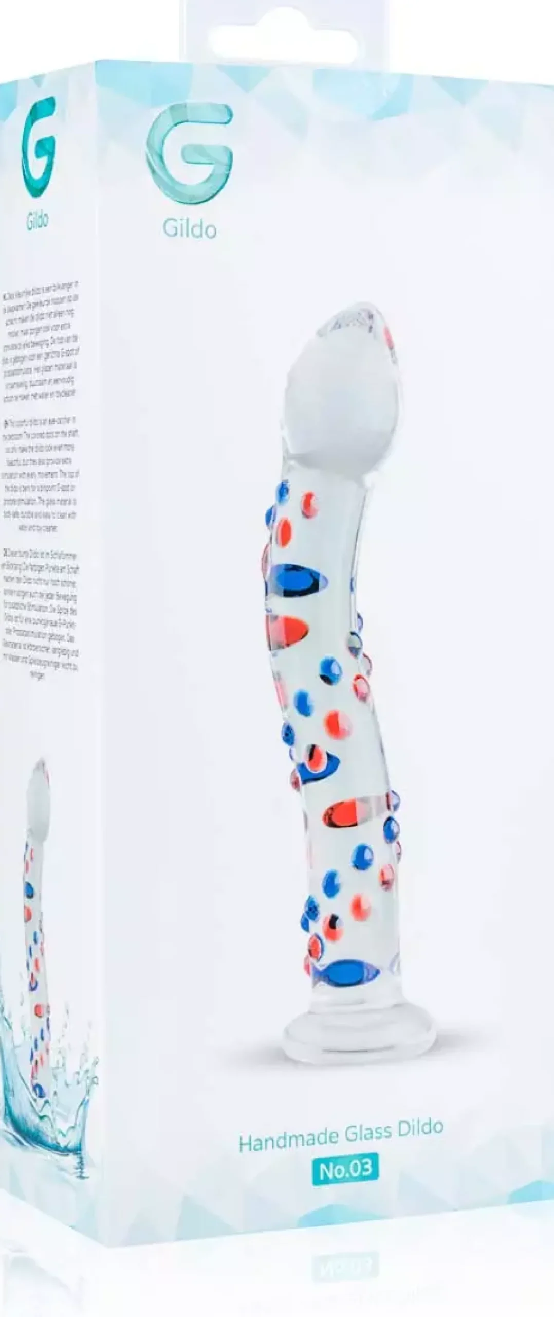 Gläs Dotted Textured Sensual Glass Dildo