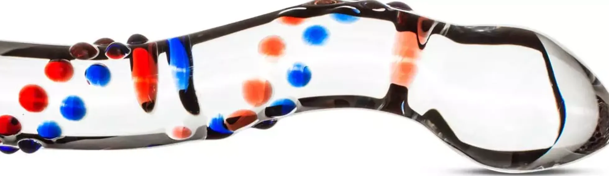 Gläs Dotted Textured Sensual Glass Dildo