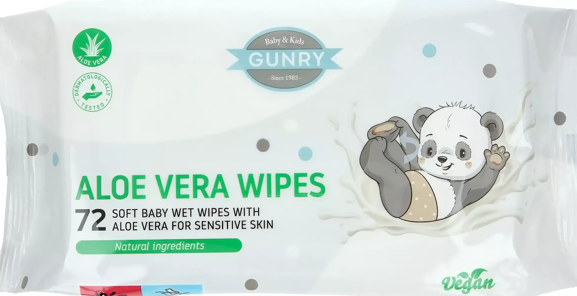 Gunry Baby Wet Wipes Aloe Vera 72 st
