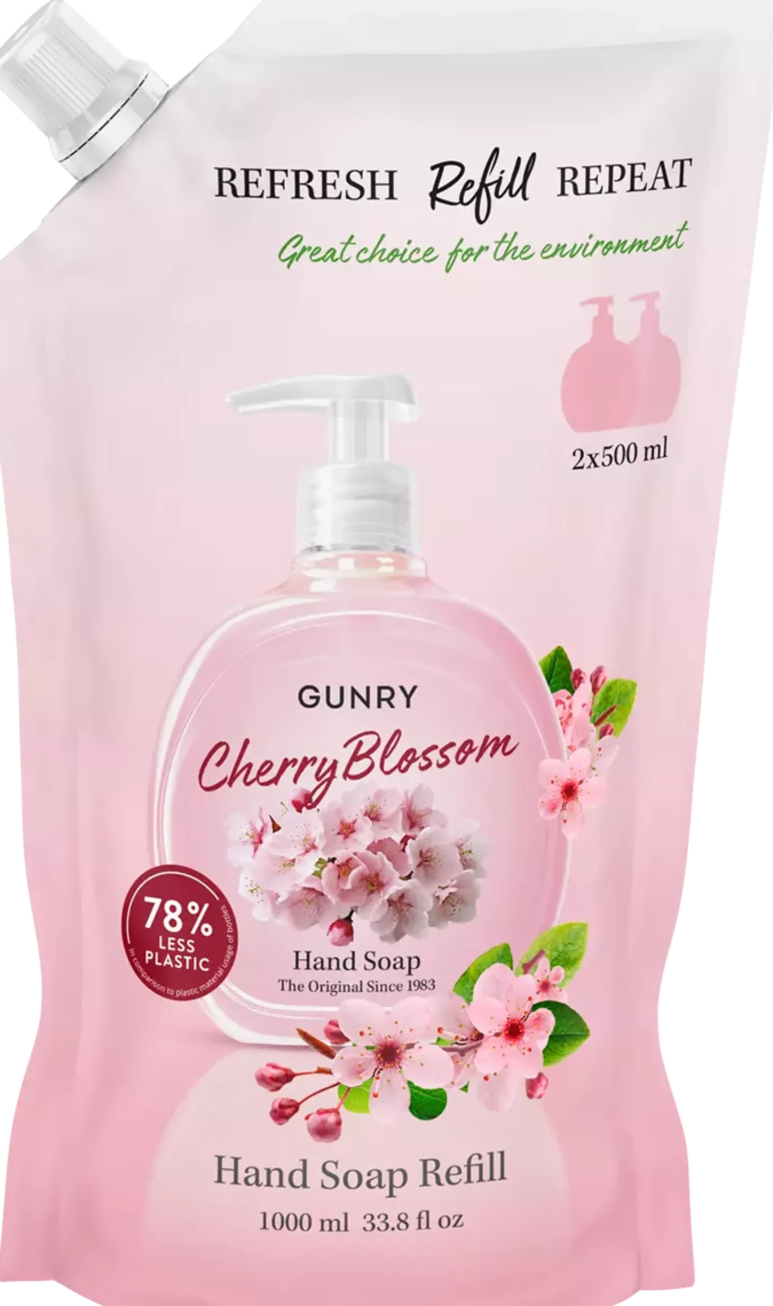 Gunry Refill Hand Soap Orig Cherry Blossom 1000 ml