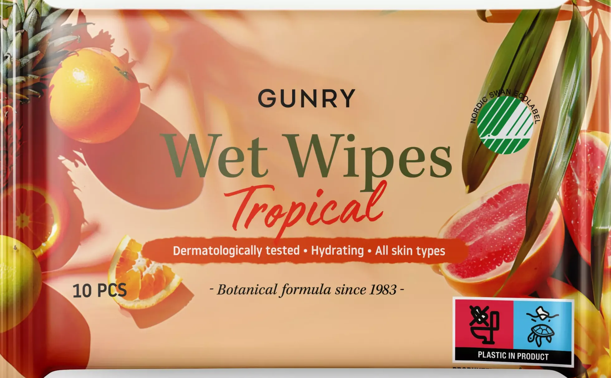 Gunry Wet Wipes Tropical 10 st