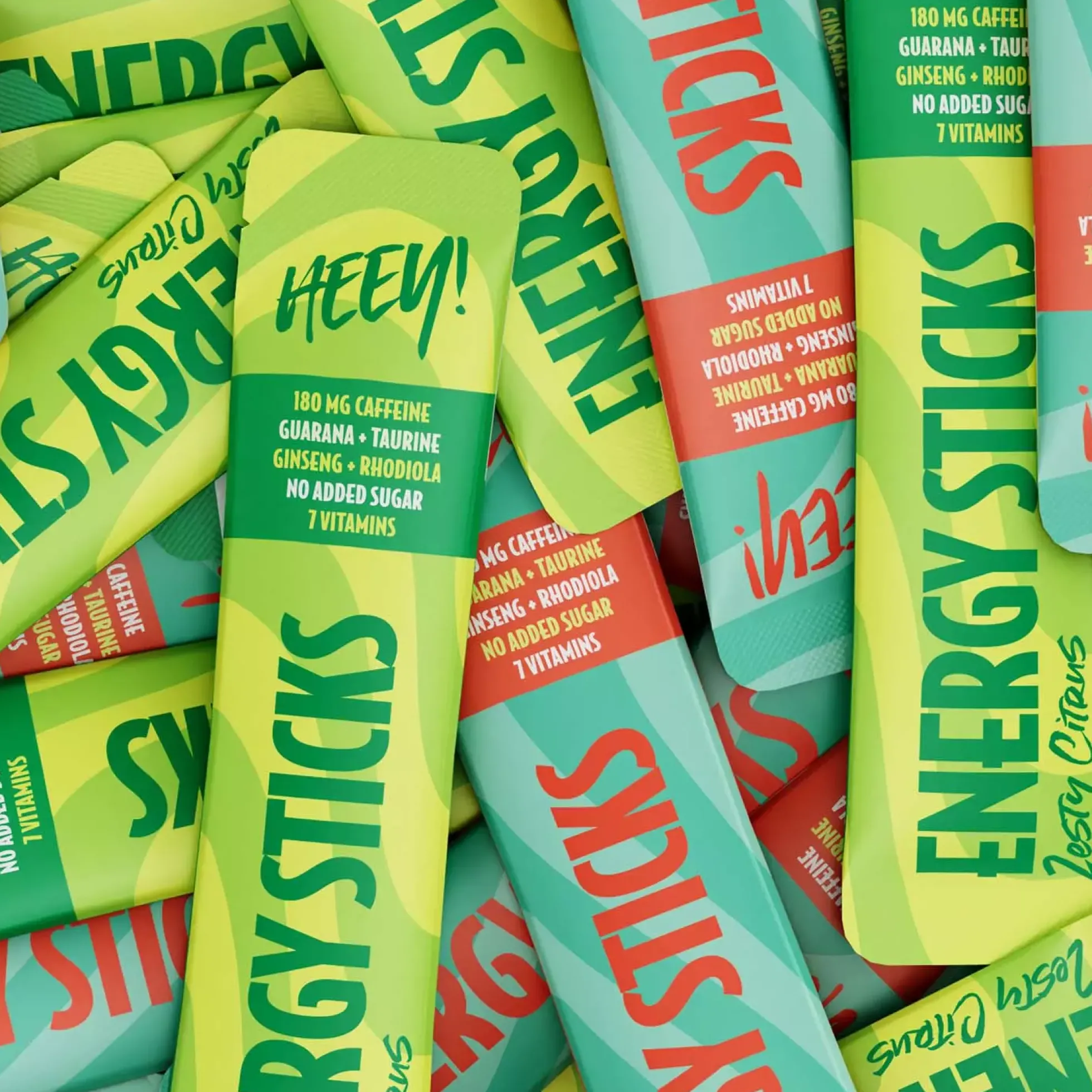 Heey! Energy Sticks Caffeine + Guarana Zesty Citrus 30 st