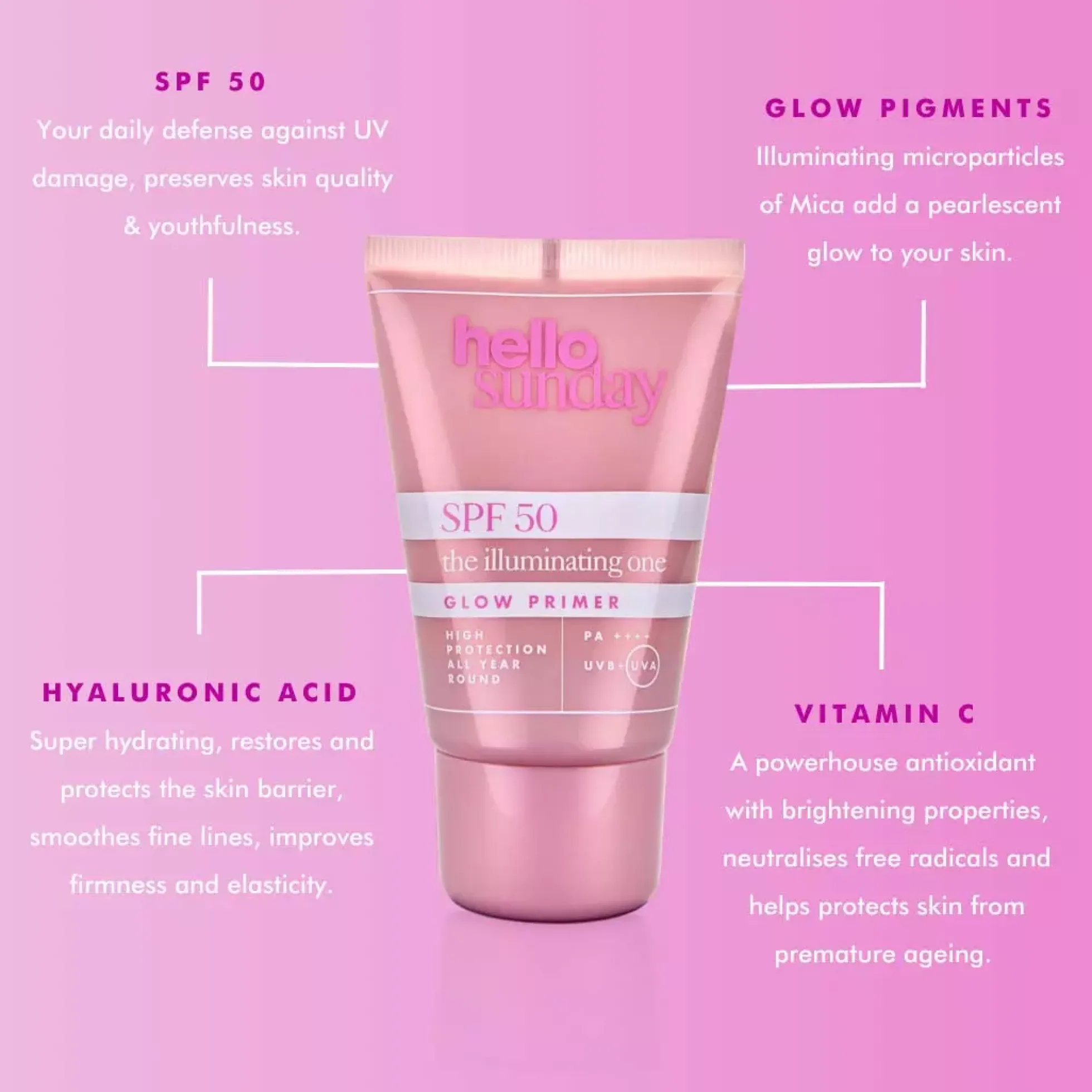 Hello Sunday The illuminating one Glow Primer SPF 50 PA++++ 50 ml