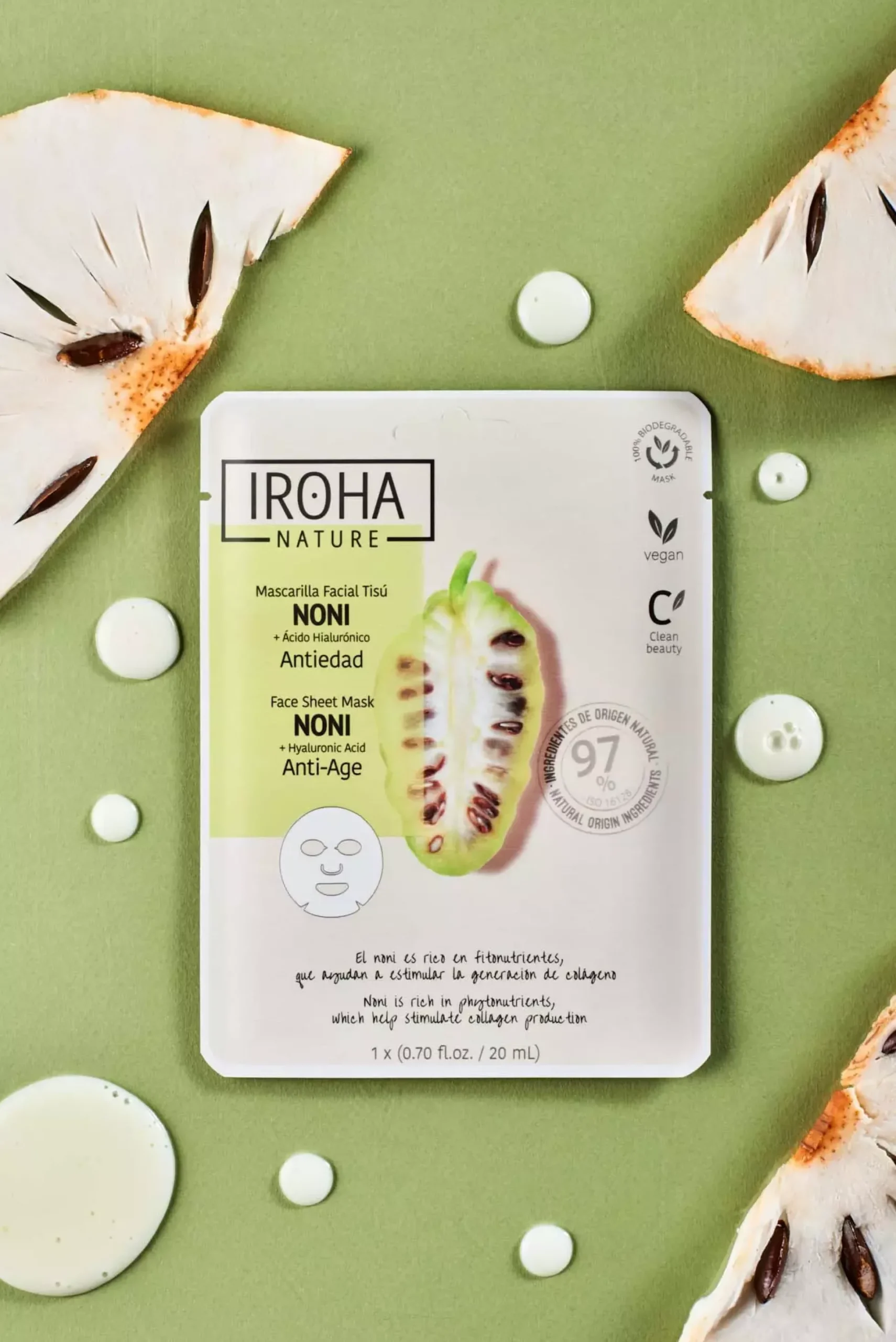 IROHA NATURE Anti-Age Noni Face Sheet Mask