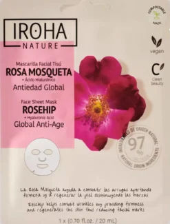 IROHA NATURE Anti-Age Rosehip Face Sheet Mask