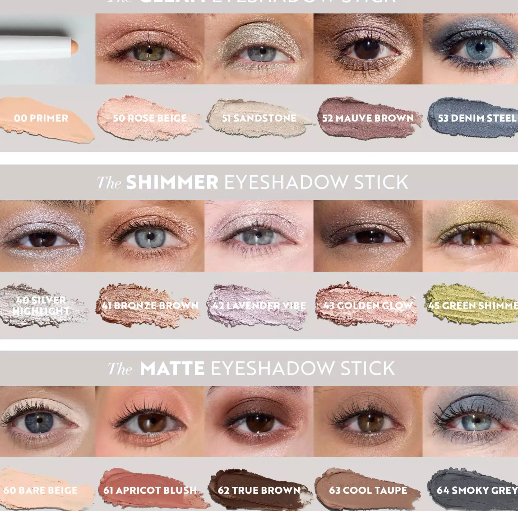 IsaDora The Gleam Eyeshadow Stick Longwear & Water-Resistant 52 Mauve Brown