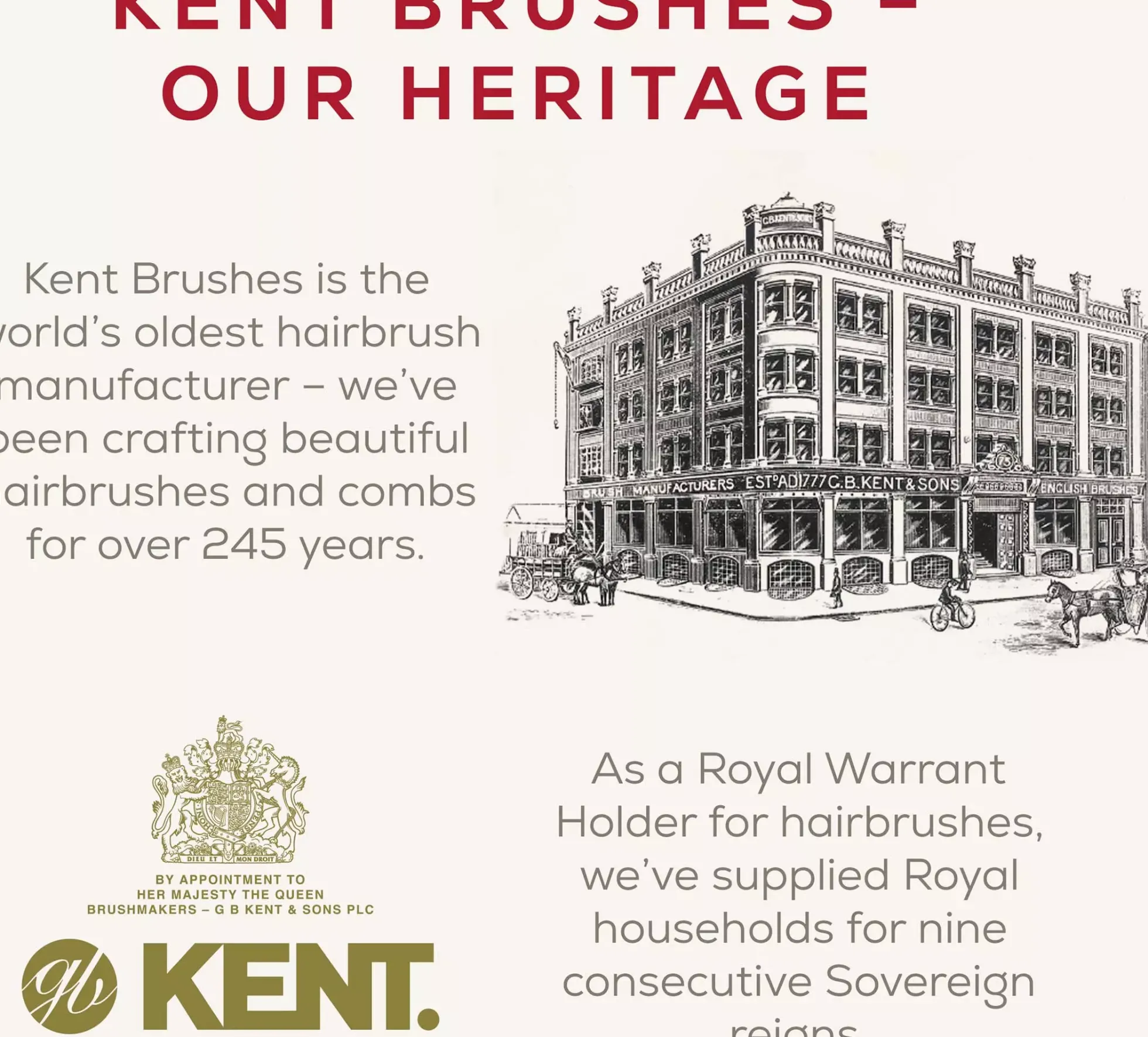Kent Brushes Classic Shine Large Pure Black Bristle Hairbrush