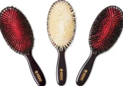 Kent Brushes Classic Shine Large Soft White Pure Bristle Hairbrush