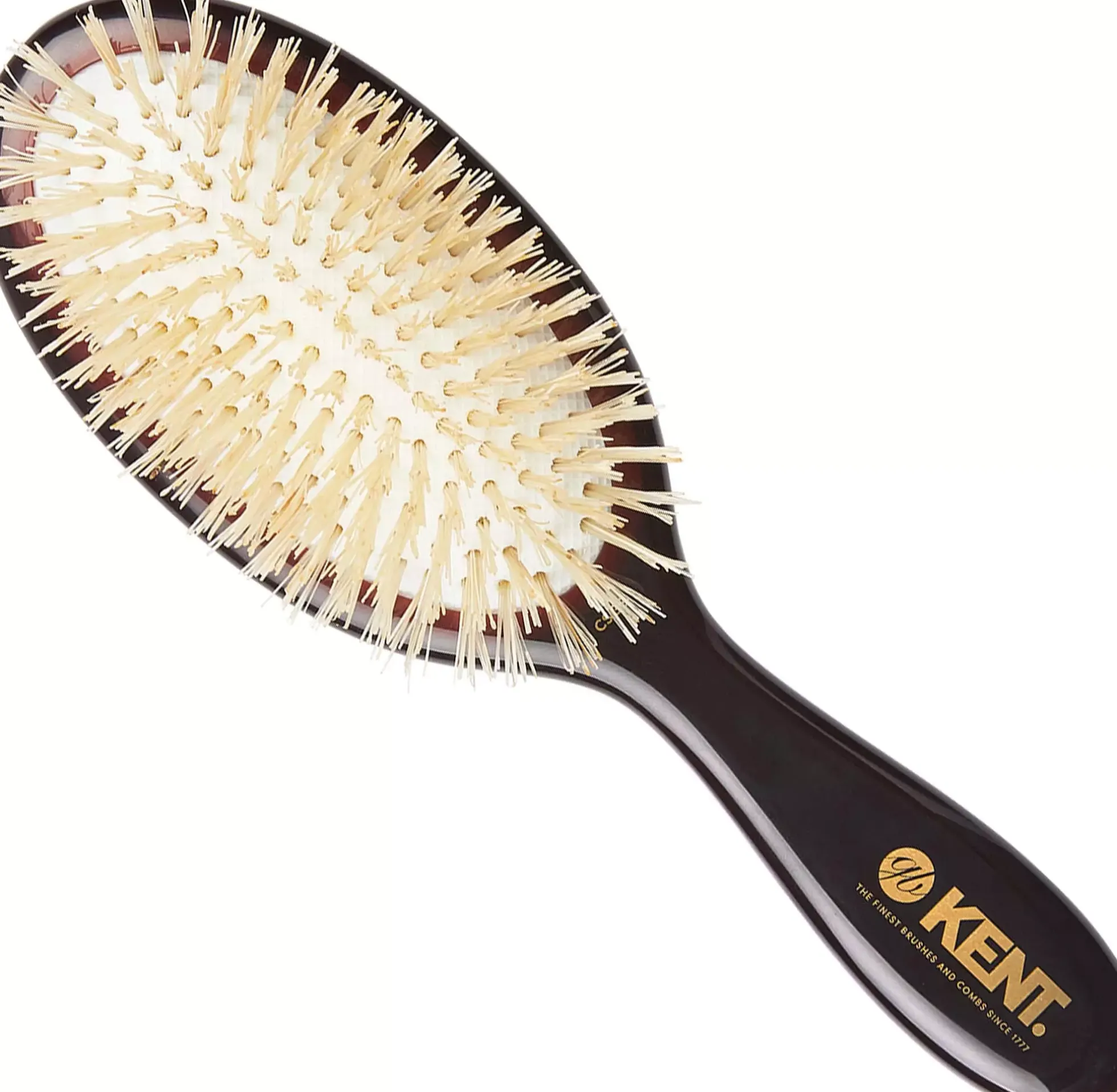 Kent Brushes Classic Shine Small Soft White Pure Bristle Hairbrush