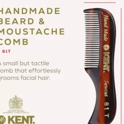 Kent Brushes Extra Small Handgjord Mustash Skäggkam