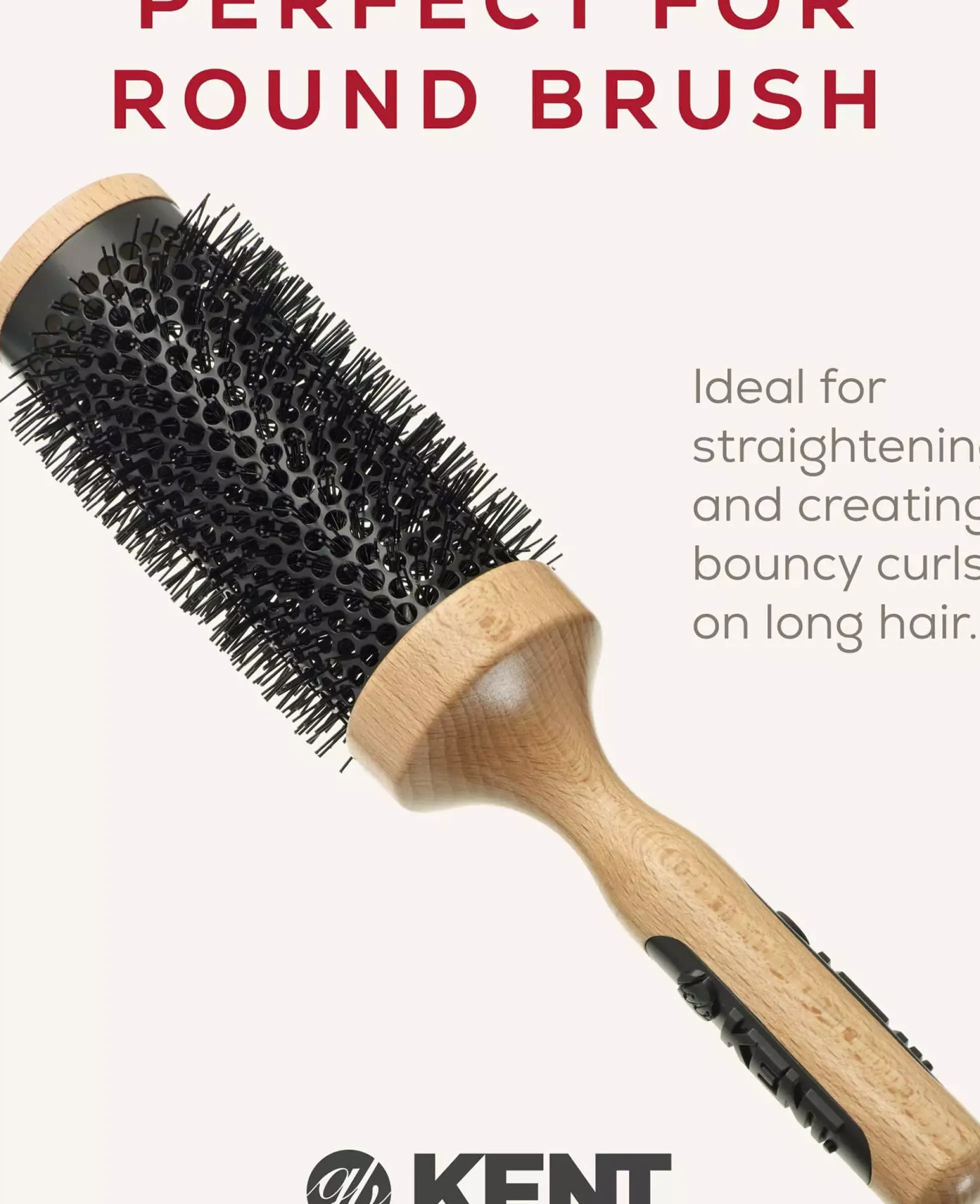Kent Brushes Fönborste Extra Stor Keramisk Rund