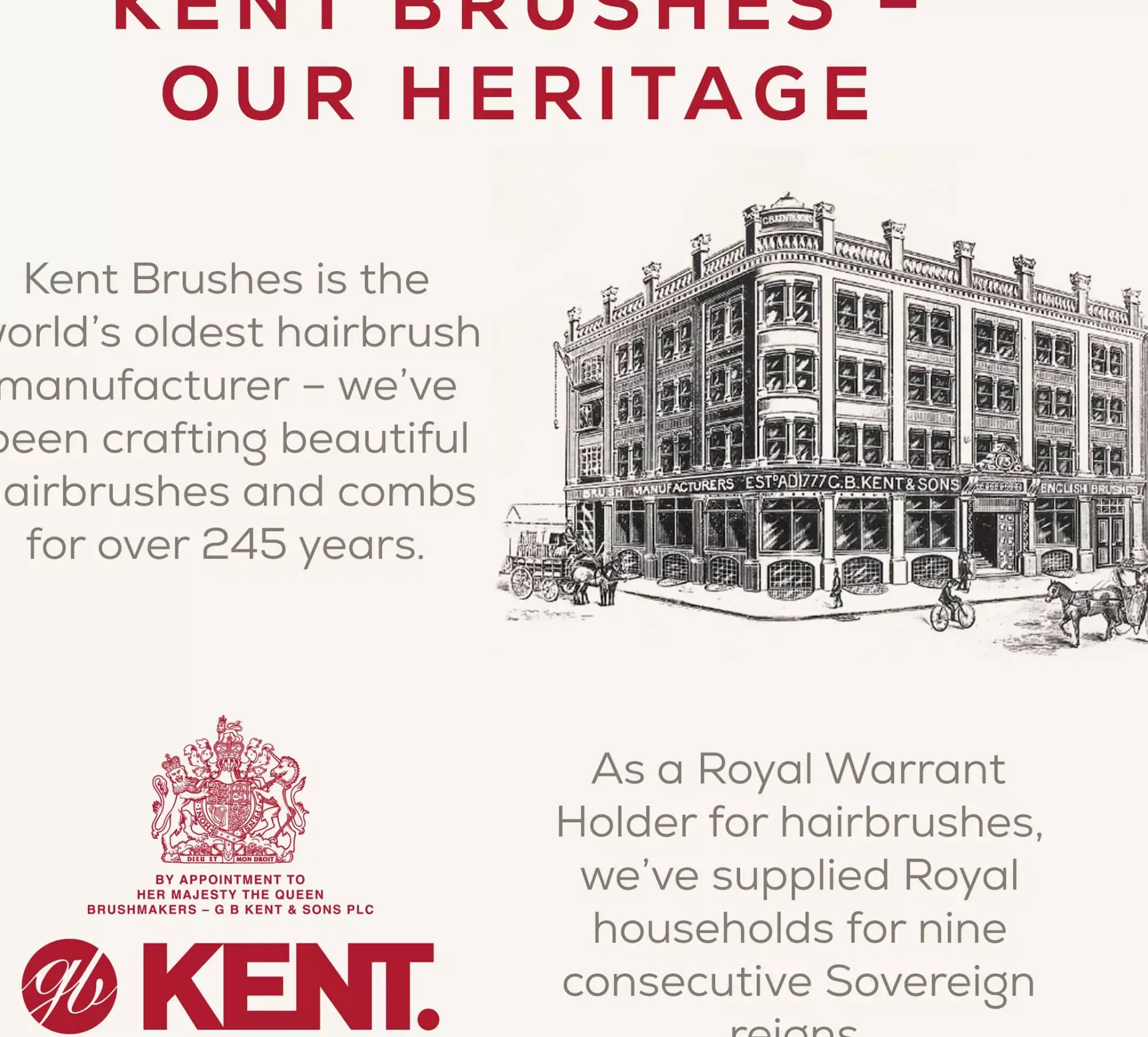 Kent Brushes Kent for Men Hopfällbar Hårborste