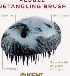 Kent Brushes Pebble Hedgehog Detangling Brush – mini utredningsborste