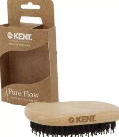 Kent Brushes Pure Flow Bristle Nylon Mix Military Style Brush