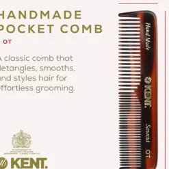 Kent Brushes Small Mens Pocketkam Coarse/Fine - Handmade
