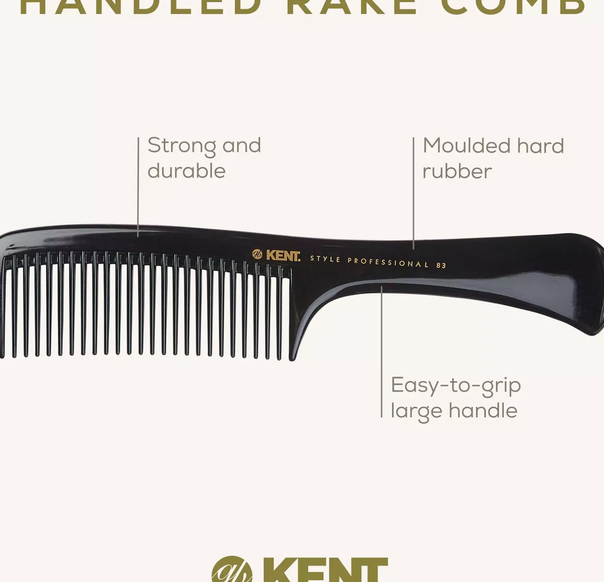 Kent Brushes Style Professional Rake Comb Frisörkam