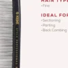 Kent Brushes Style Professional Fine Toothed Tale Comb