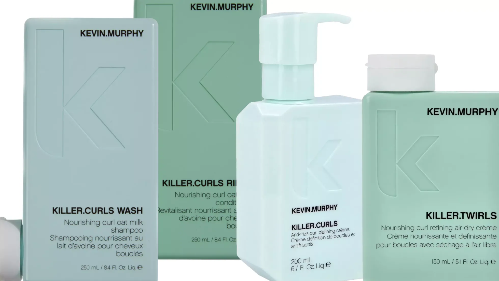 Kevin MurphyKiller Curls Bundle Wash 250 ml & Rinse 250 ml & Anti-frizz Creme 200 ml & Air-Dry Creme 150 ml